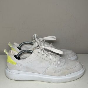 Cole Haan grand off white grayish Sneakers with Neon Yellow Detail